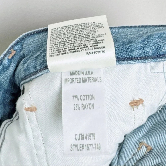 Citizens Of Humanity Womens 26 Distressed Knee Liya High Rise Crop Classic Jeans - Picture 9 of 15